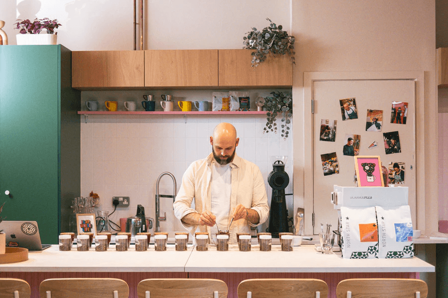 Coffee tasting at North Stars coffee hub
